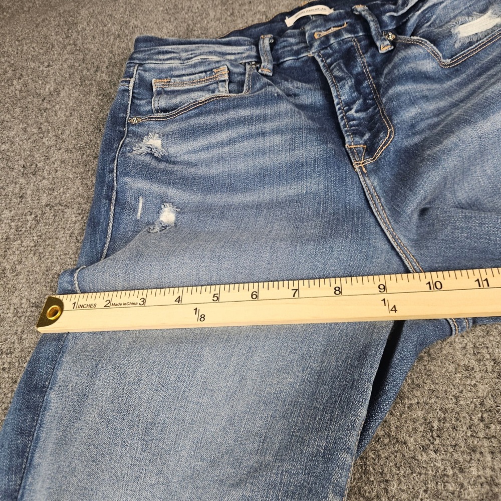Good American Good Legs Crop Distressed Skinny Jeans Blue 8/29 GLC113T - Picture 3 of 9